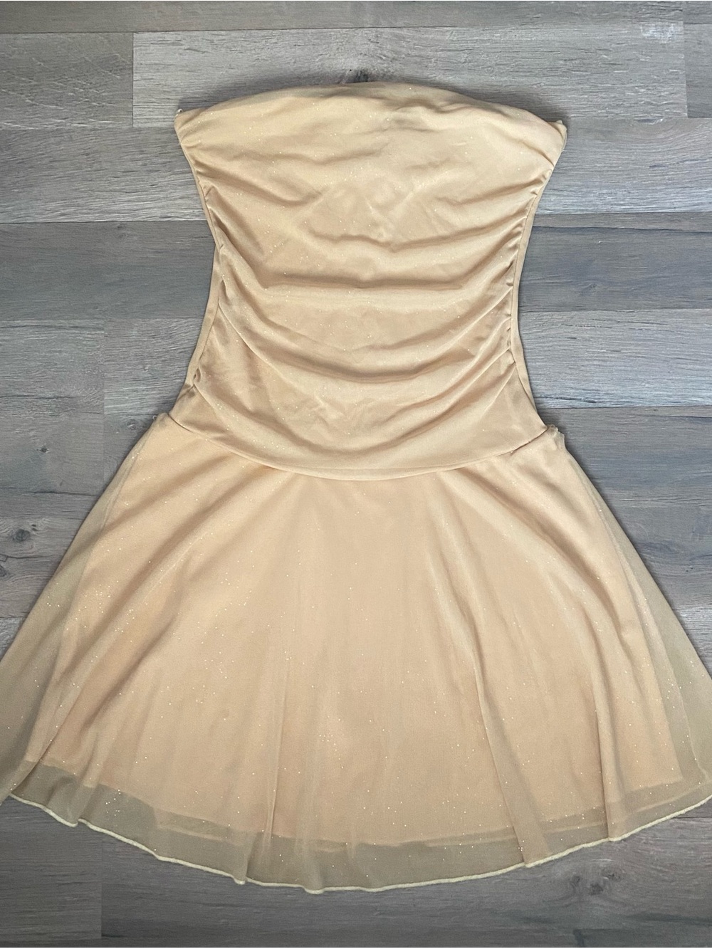 Vintage Y2K Voila Glitter Strapless Dress